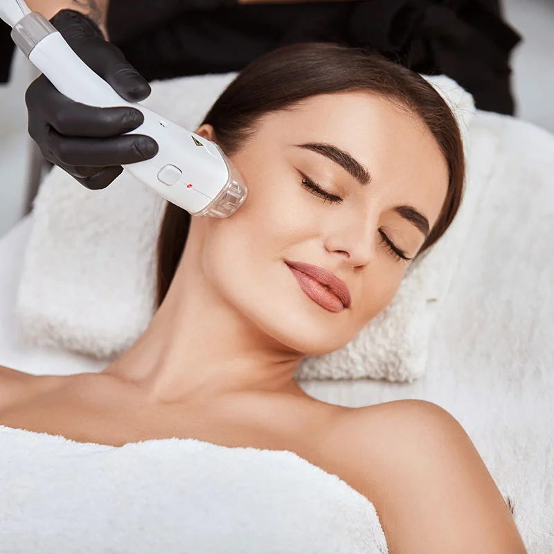 Woman getting Ultherapy treatment